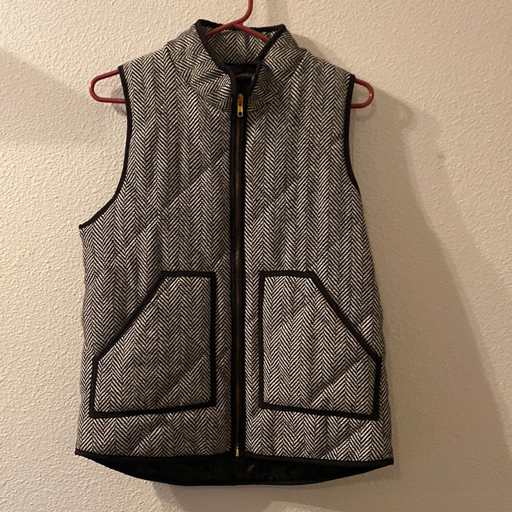 Merokeety diagonal striped quilted vest size small